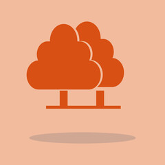 Trees vector icon illustration sign