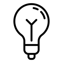 Lightbulb Flat Icon Isolated On White Background