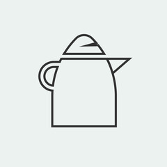Kettle vector icon illustration sign