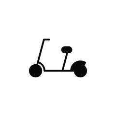 Scooter, Kick Scooter Solid Icon Vector Illustration Logo Template. Suitable For Many Purposes.