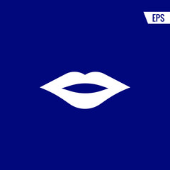 Lips vector icon illustration sign