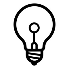 Lightbulb Flat Icon Isolated On White Background