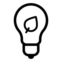 Lightbulb Flat Icon Isolated On White Background