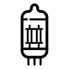 Vacuum Tube Flat Icon Isolated On White Background