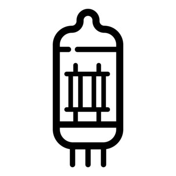 Vacuum Tube Flat Icon Isolated On White Background