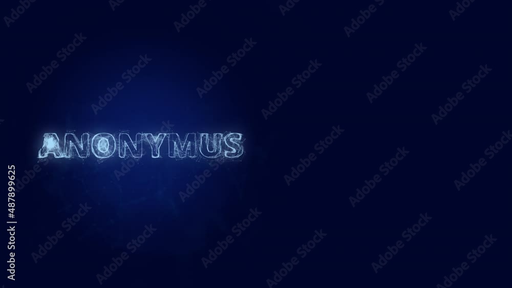 Fototapete Anonymus title with plexus effect. Connected lines with dots. Lines title plexus
