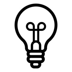 Lightbulb Flat Icon Isolated On White Background