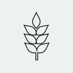 Wheat vector icon illustration sign