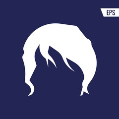 Wig vector icon illustration sign