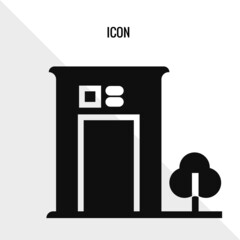 Mansion house vector icon illustration sign