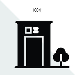 Mansion house vector icon illustration sign