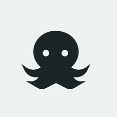 Octopus vector icon illustration sign