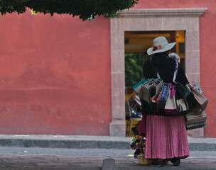 Fototapeta na wymiar lady with bags
