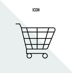 Shopping cart vector icon illustration sign