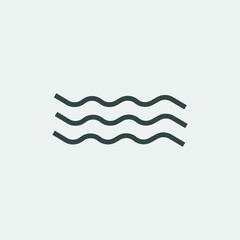 Beach waves vector icon illustration sign