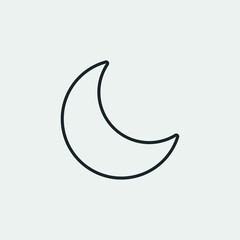 Moon vector icon illustration sign