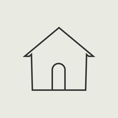 Dog house vector icon illustration sign