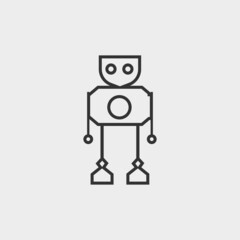 Robot vector icon illustration sign