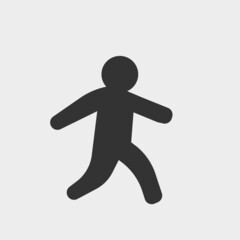 Walking vector icon illustration sign