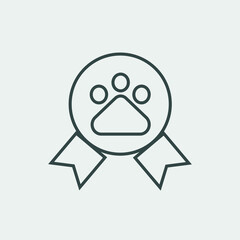 Paw vector icon illustration sign