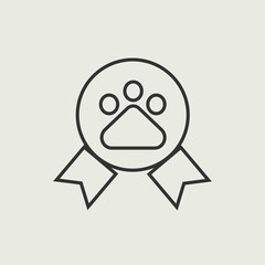 Paw vector icon illustration sign