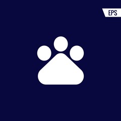 Paw print vector icon illustration sign