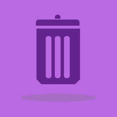 Bin vector icon illustration sign