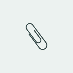 Paper clip vector icon illustration sign