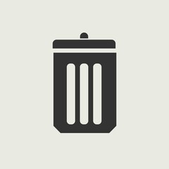 Bin vector icon illustration sign