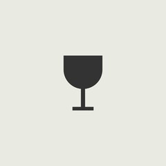 Wine glass vector icon illustration sign