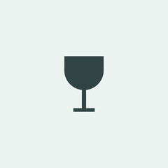 Wine glass vector icon illustration sign