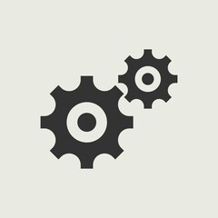 Setting gear vector icon illustration sign