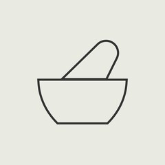 Mortar vector icon illustration sign