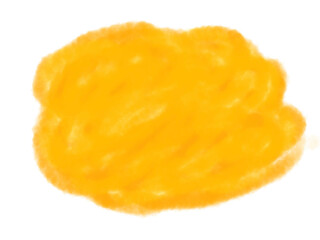 クレヨンタッチ手描き雲模様_ベージュ