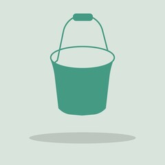 Bucket vector icon illustration sign