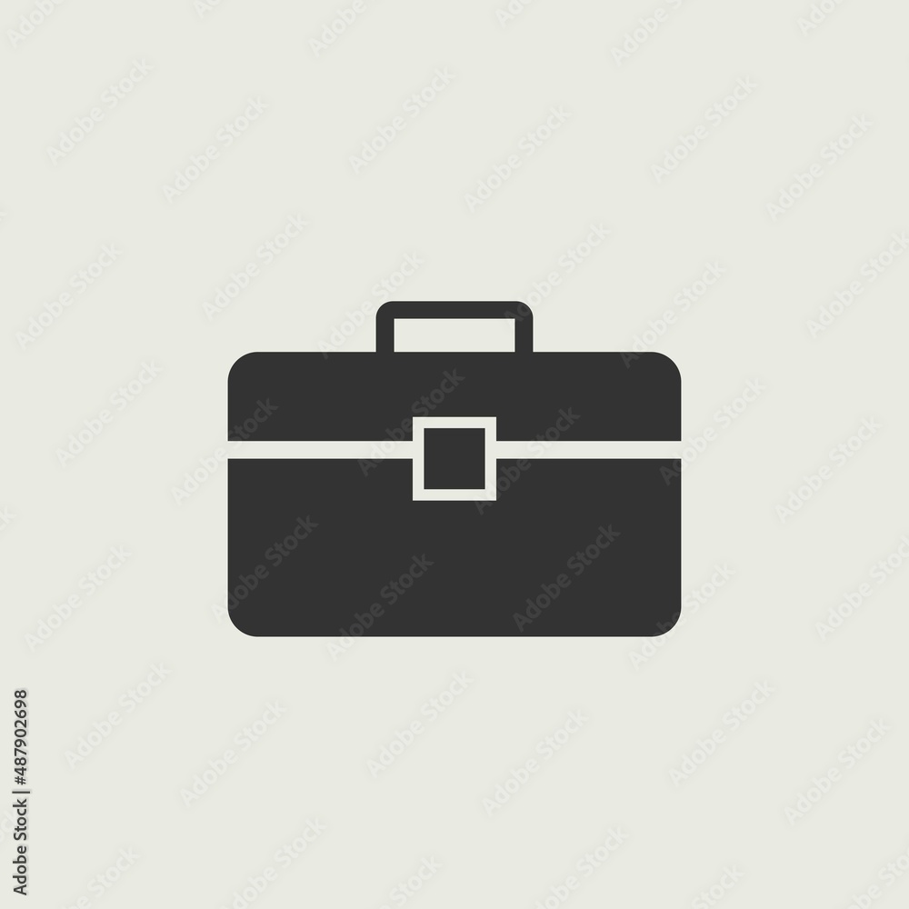 Sticker brief case vector icon illustration sign