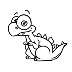 Little dinosaur character illustration cartoon