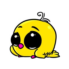small yellow bird canary animal illustration cartoon