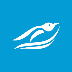 penguin vector logo design, penguin abstract logo, penguin silhouette logo