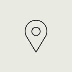 Location pin vector icon illustration sign