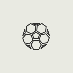 Soccer ball vector icon illustration sign