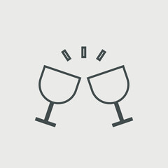 Cheers vector icon illustration sign