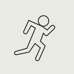 Running vector icon illustration sign