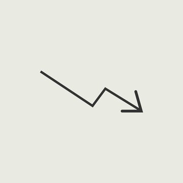 Decrease arrow vector icon illustration sign