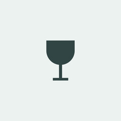 Wine glass cup vector icon illustration sign