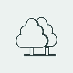 Trees vector icon illustration sign