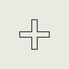 Obraz premium Plus vector icon illustration sign