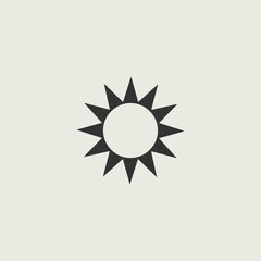 Sun vector icon illustration sign