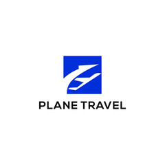 Airplane Logo Design Concept Vector for Travel Company Logo