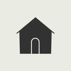 Dog house vector icon illustration sign